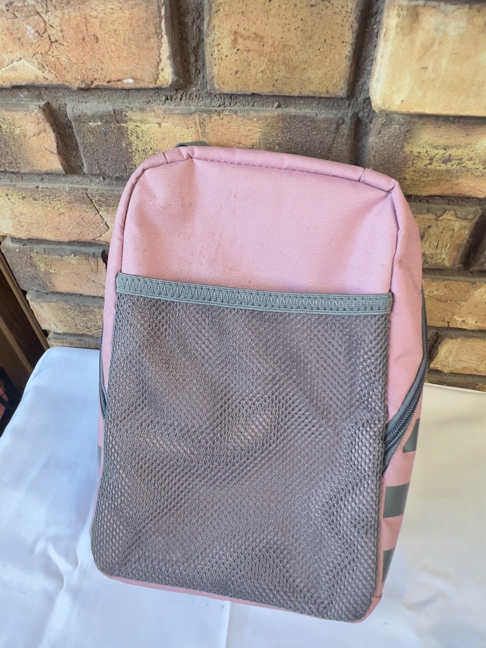 adidas Pink Mini Crossbody Backpack with Front Zip - Picture 3 of 7